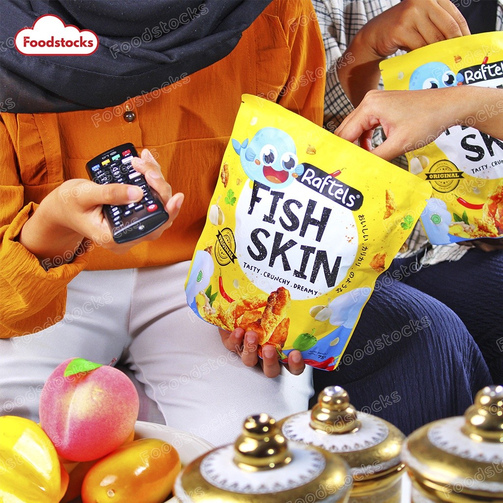 

Keripik Kulit Ikan / Fish Skin Rasa Original Raftels 75gr Halal