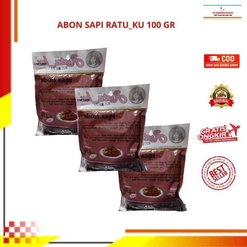 

Abon Sapi Ratu_Ku Isi 3 Pcs x 100 Gr PROMO MURAH /[PAKET HEMAT] Abon Sapi Ratu_ku 3 X 100 Gr PROMO