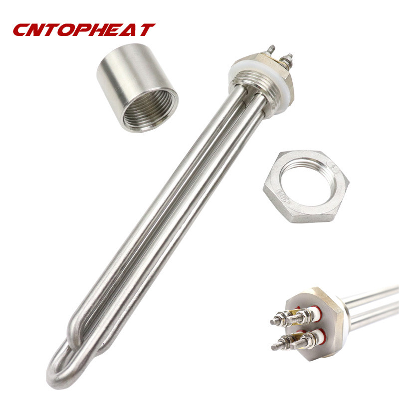 12v/24v/36v/48v Elemen Pemanas Pemanas Air Tubular Perendaman DN25 dc Elemen Pemanas Air Tenaga Sury