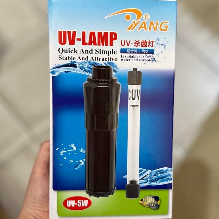 PREMIUM Lampu UV + Tabung Aquarium 5watt, 7watt, 9watt, 11watt YANG