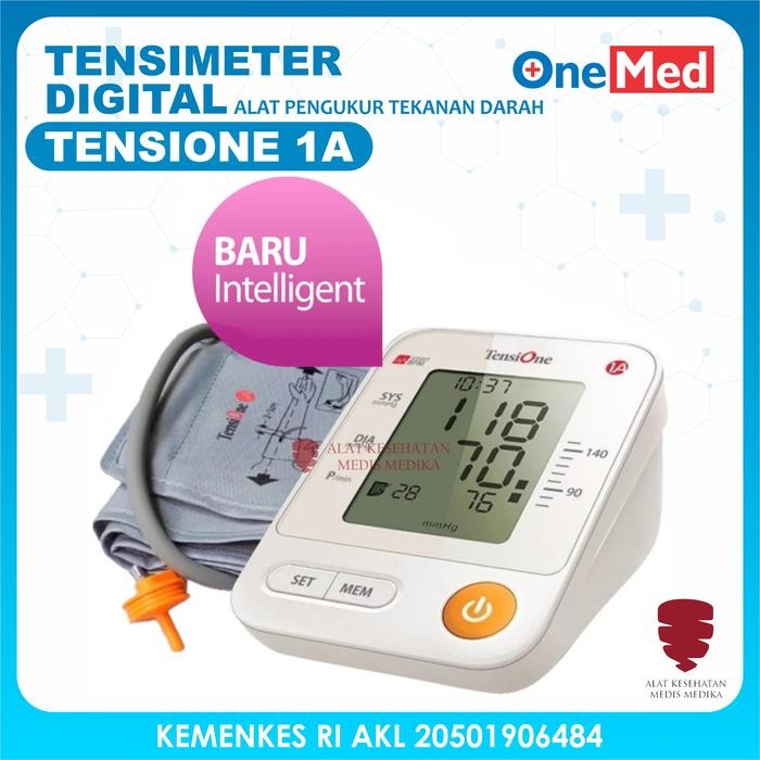 PREMIUM Tensimeter Digital + Adaptor Alat Ukur Darah Tensi TensiOne 1A Onemed