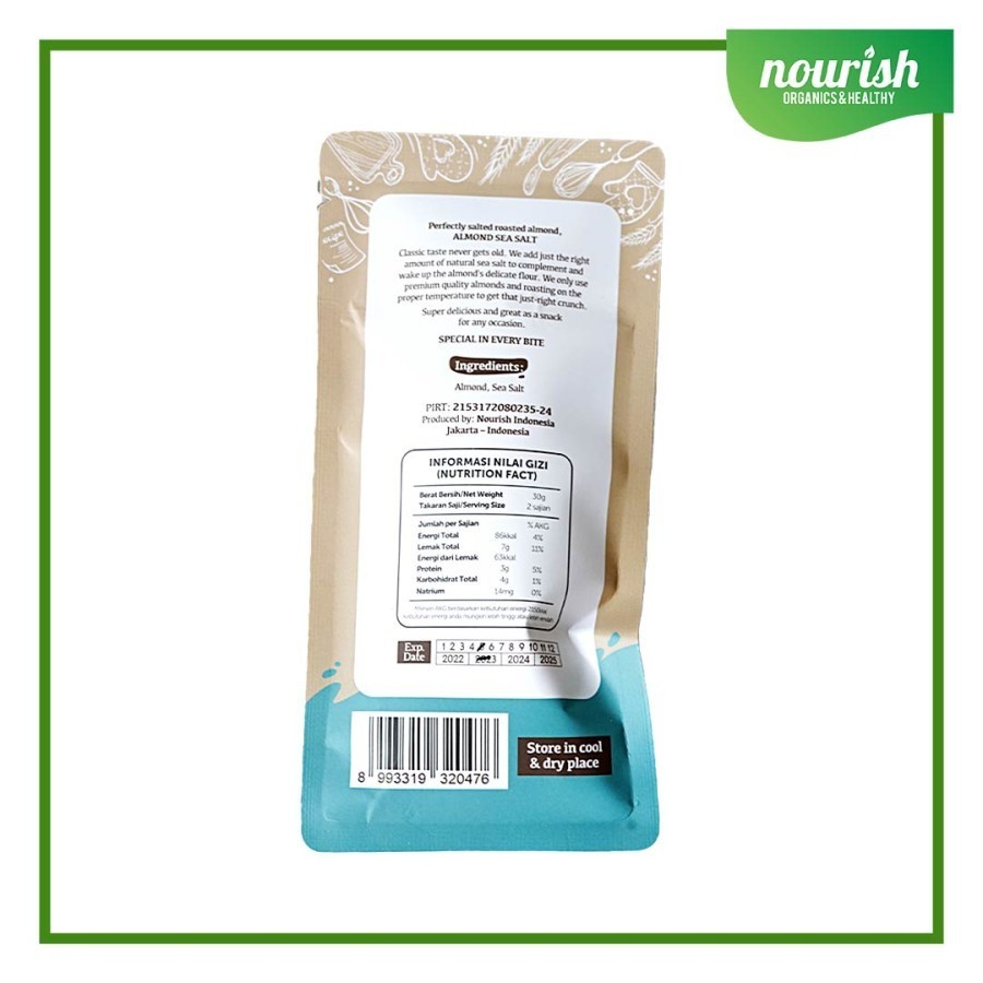 

Almond Sea Salt - Almond Asin dengan Sea Salt 30gr