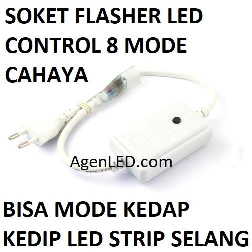 New FLASHER LED STRIP SELANG 5050 SMD 2 JALUR PIN Soket Lampu Kontroler FL
