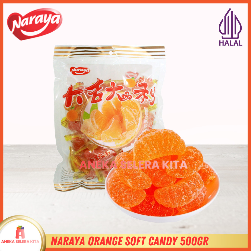 

Naraya Orange Soft Candy / Permen Lunak Rasa Dan Bentuk Jeruk 500gr