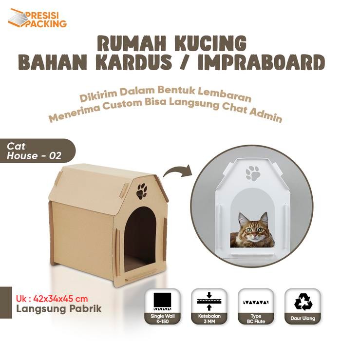 PREMIUM Rumah kucing kardus cocok untuk semua jenis anak kucing cocok untuk mainan garuk kucing
