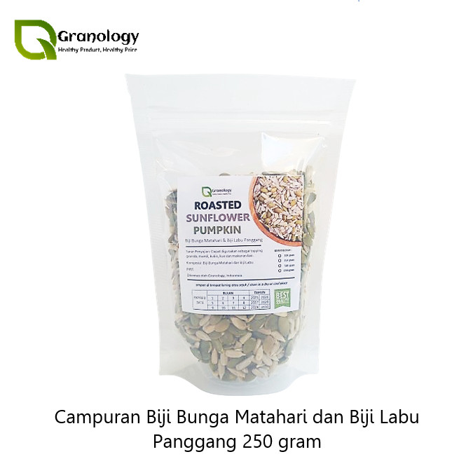 

Roasted Mix Sunflower Seed dan Pumpkin Seed (250 gram) by Granology