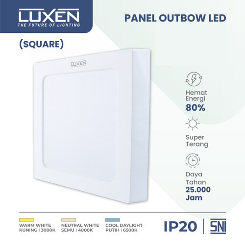 LAMPU LED PANEL LUXEN / DOWNLIGHT LED LUXEN PANEL 6W KOTAK OUTBOW
