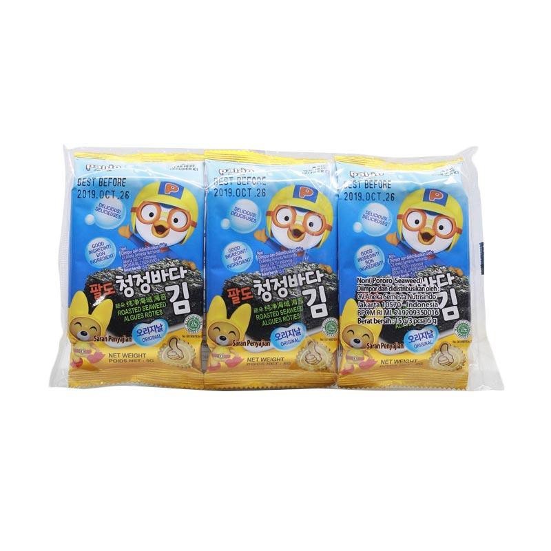

Pororo Roasted Seaweed Nori Rumput Laut Panggang Siap Makan - 3 packs - 15 gram
