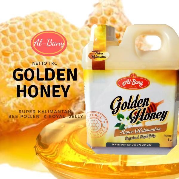 

Caraka.store1 MADU ASLI SUPER KALIMANTAN AL BANY GOLDEN HONEY 1 KG
