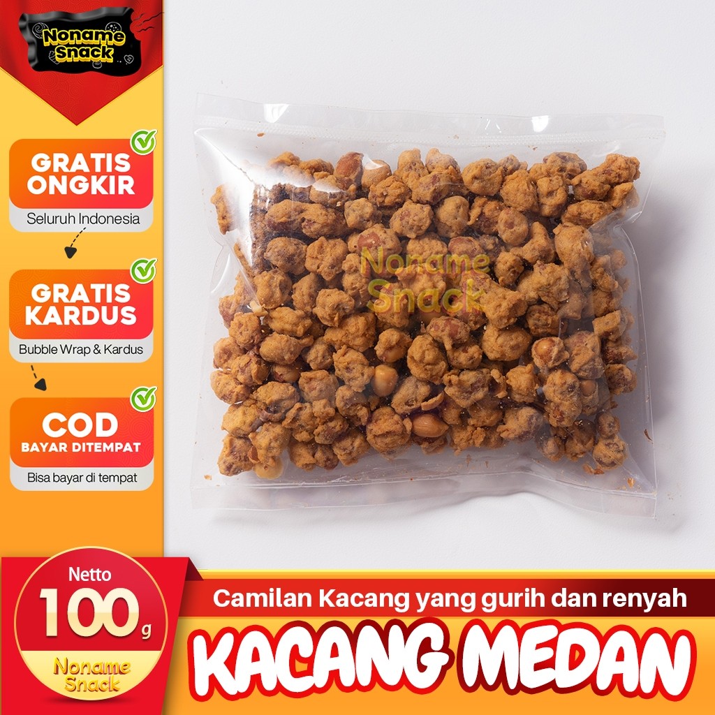 

NoName Snack - Kacang Medan Cemilan Grosir 100Gr - Tanpa Label