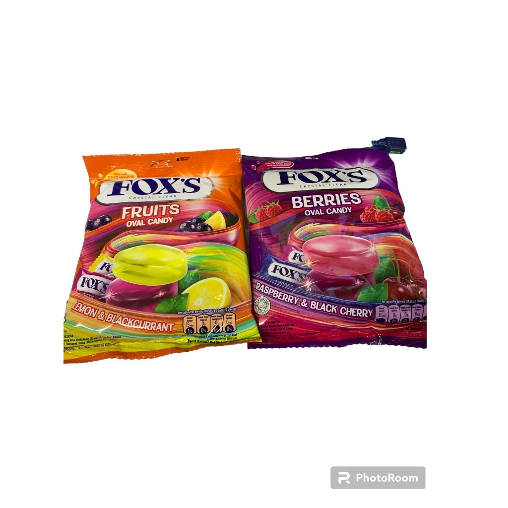 

Permen FOX'S crystal clear oval