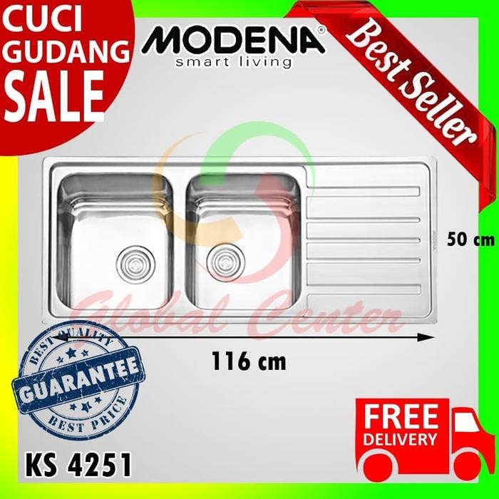 KItchen Sink Wasbak Stainless Modena KS 4251 Tempat Cuci Piring