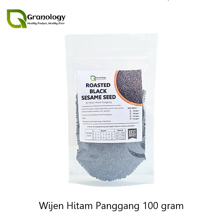 

Wijen Hitam Panggang / Roasted Black Sesame Seed (100 gram) by Granology