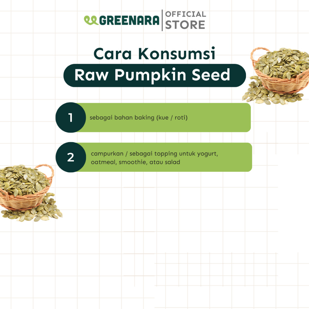 

Greenara - Biji Labu Mentah 250gr / Pumpkin Seed