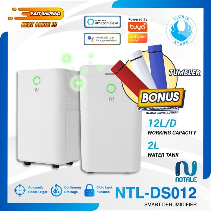 Notale Seco Smart Dehumidifier 12L Penyerap Kelembapan Udara