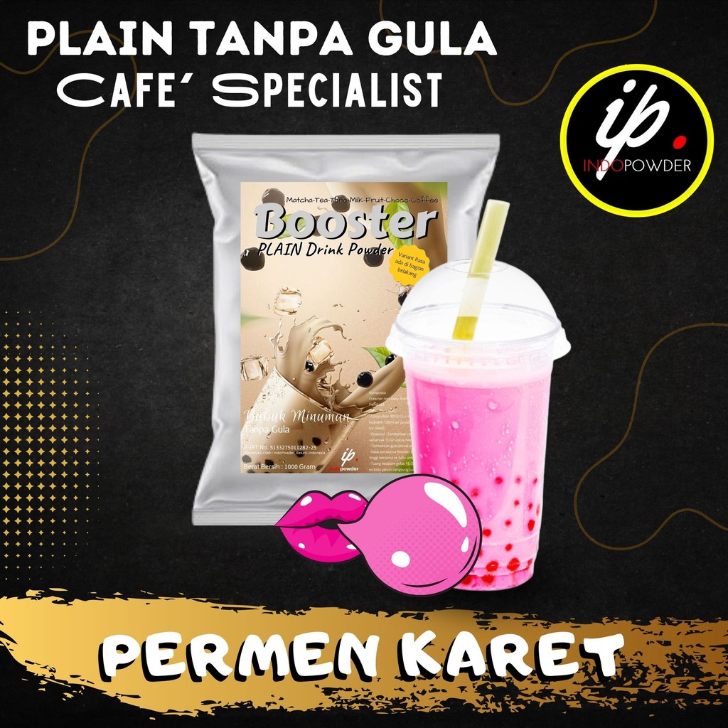 

IP Jakarta - Bubuk Minuman TANPA GULA / PLAIN Rasa PERMENT KARET 1Kg Untuk Cafe dan Usaha Minuman