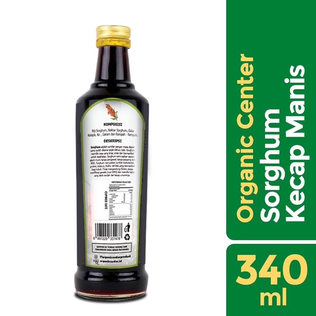 

Organic Center - Sorghum Sweet Sauce 340ml & 140ml - Kecap Manis Sorgum