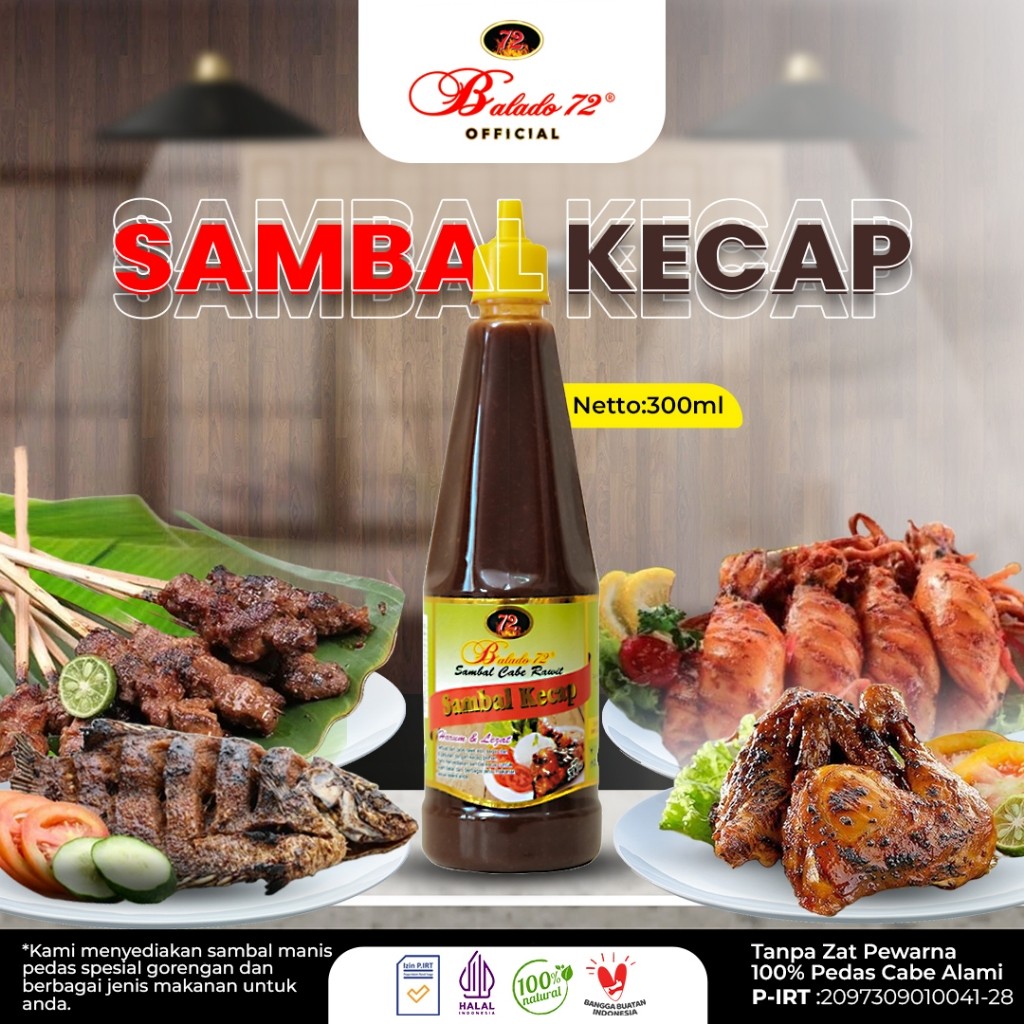 

Sambal Cabe Rawit Balado 72 Super Pedas 300 ml