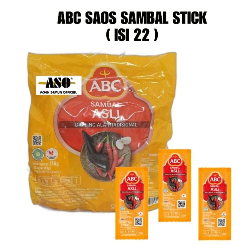 

ABC SAOS SAMBAL ASLI Sachet 8gr 1 PAX (isi 22)