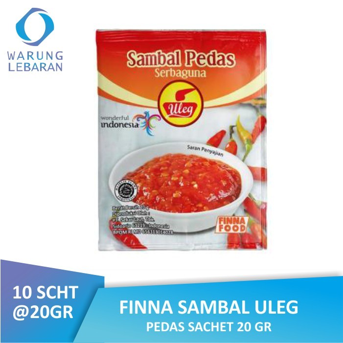 

Finna Sambal Uleg Pedas Sachet (10 x 20gr)