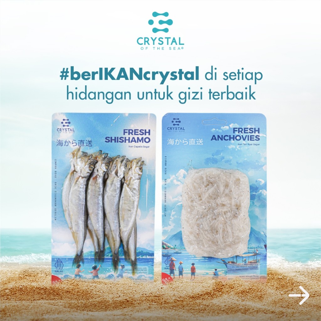 

Crystal of the Sea - Fresh Anchovies 200gr / Ikan Teri Nasi Segar / MPASI