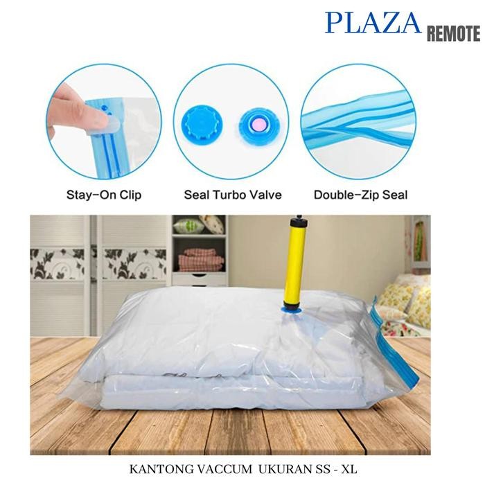 (BestPrice) PLASTIK VACUM KOMPRESI TAS BAJU BANTAL BEDCOVER DLL