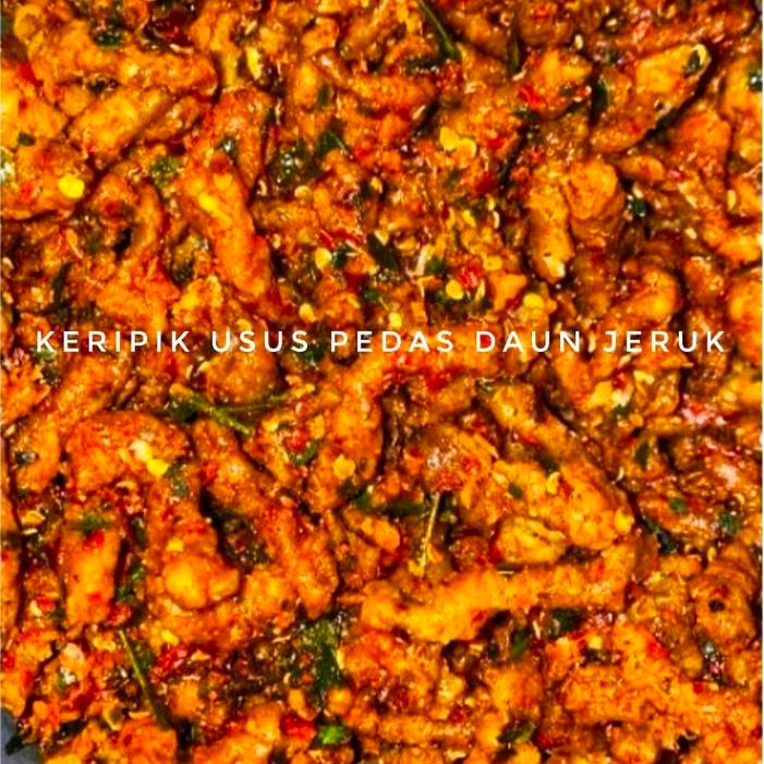 

JTTOP" USUS KRISPY PEDAS DAUN JERUK 500GR/ USUS AYAM PEDAS/USUS AYAM BUMBU REMPAH