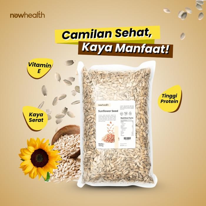 

JTTOP" SUNFLOWER SEED 1 KG NOWHEALTH KUACI BIJI BUNGA MATAHARI KUPAS ORGANIK CAMILAN SEHAT