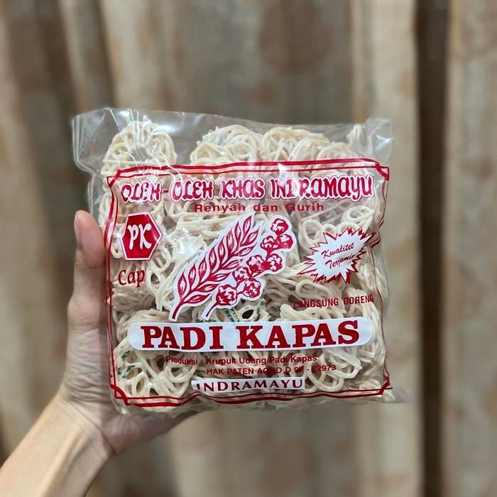 

JTTOP" KERUPUK MIE PUTIH IKAN TENGGIRI CAP PADI KAPAS ASLI 250 GR