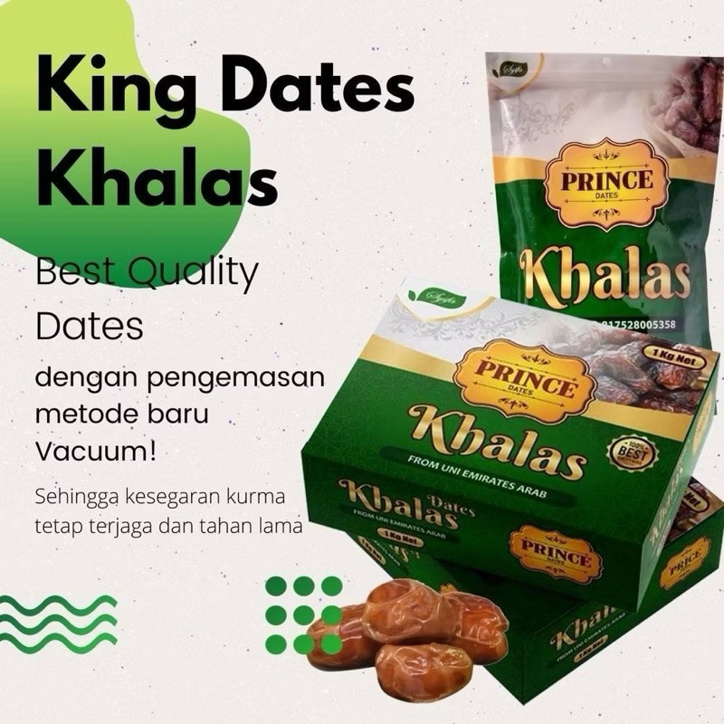 

Restokobar Kurma Khalas 500Gr Kurma King Dates Syifa Premium Kemasan Vakum Manis