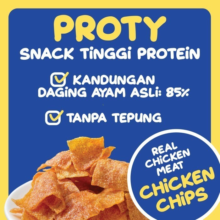 

Restokobar Proty Chicken Chips Snack Cemilan Keripik Daging Ayam