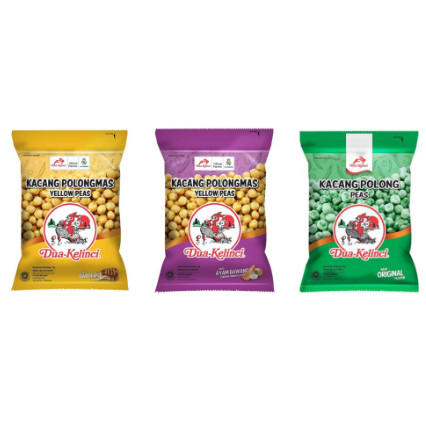 

Restokobar Kacang Polong Dua Kelinci Renteng (Isi 10 Pcs) Rasa Ginal Ayam Bawang Barbeque