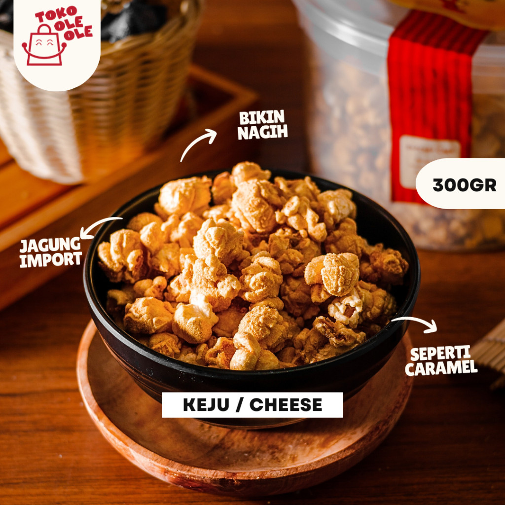 

Sega Tungtung Popcorn Rasa Caramel Coklat Keju Premium Jagung Popcorn Camilan Snack Jagung 300Gr