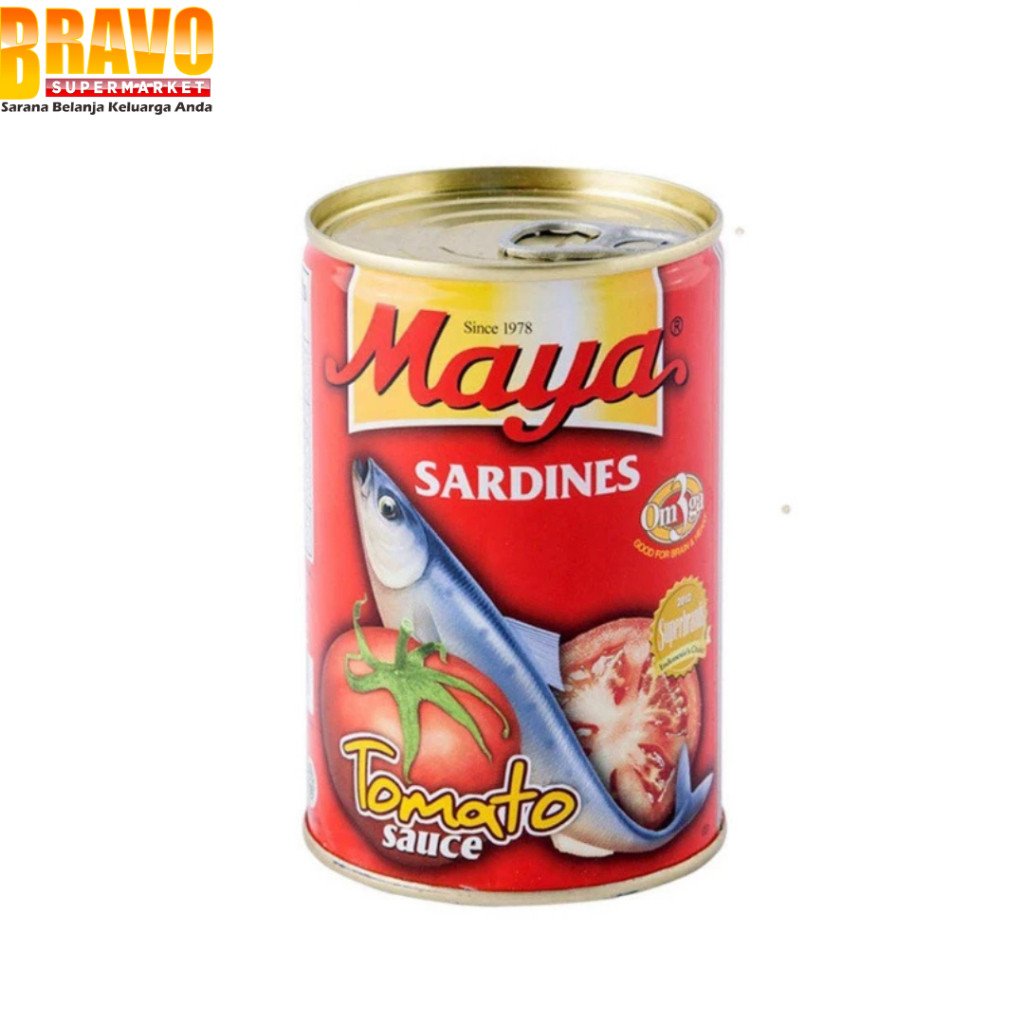 

Sega Tungtung Bravo Bojonegoro - Maya Sarden Tomat & Chili 155Gr & 425Gr