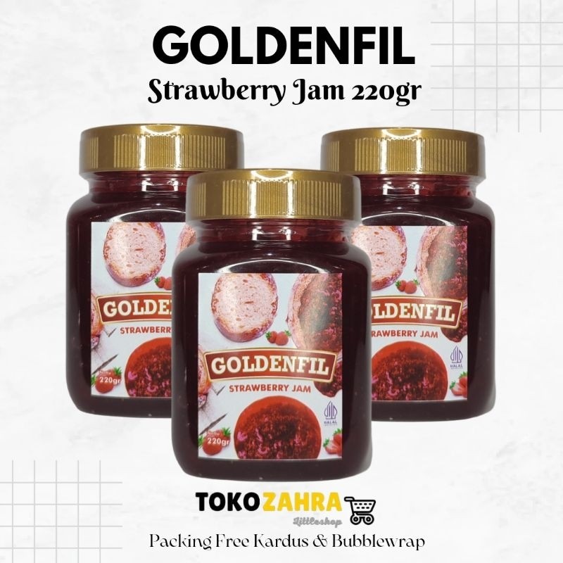 

Sega Tungtung Selai Goldenfil Strawberry Jam 220Gr
