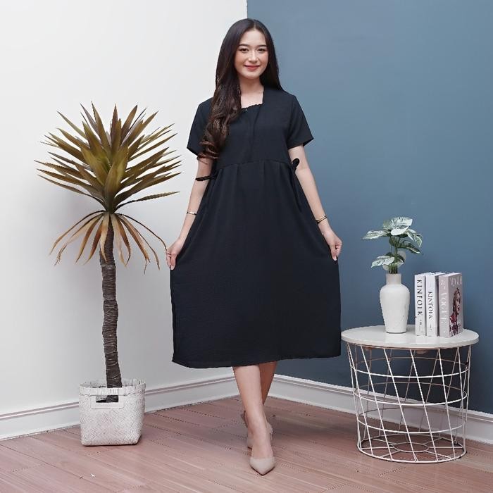 Daster Adira Crincle Airflow Premium LD110 Dress Santai Tidur Kekinian Busui Crinkle Dewasa