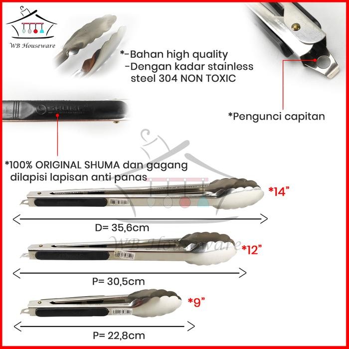 Harga Spesial Penjepit Capit Jepit Stainless Makanan Kue Gorengan Panggangan Grill Bbq Shuma Zuk9