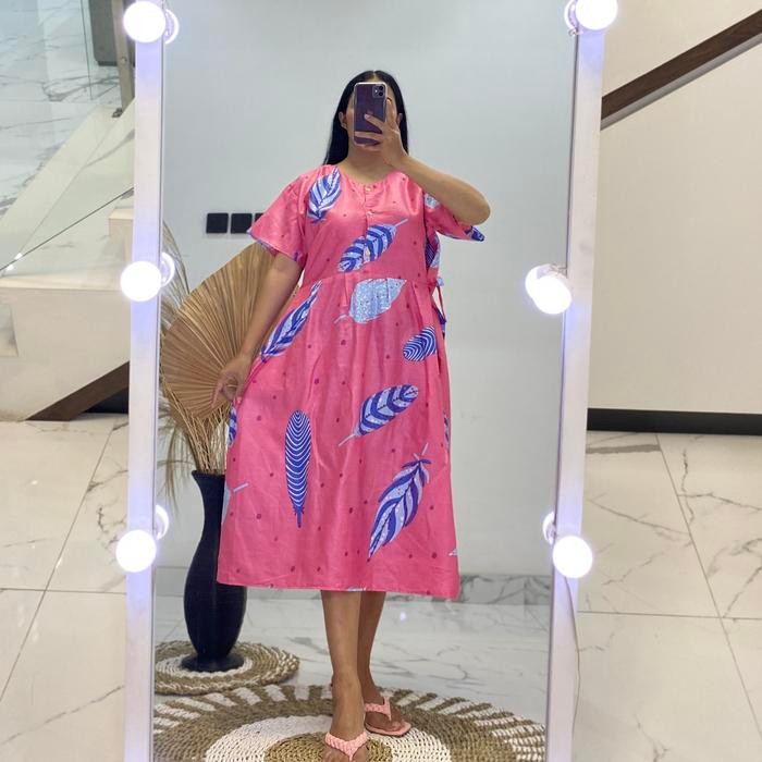 Daster Chibi Rayon LD 110 Kekinian Busui Friendly Kain Lembut Motif Nyaman