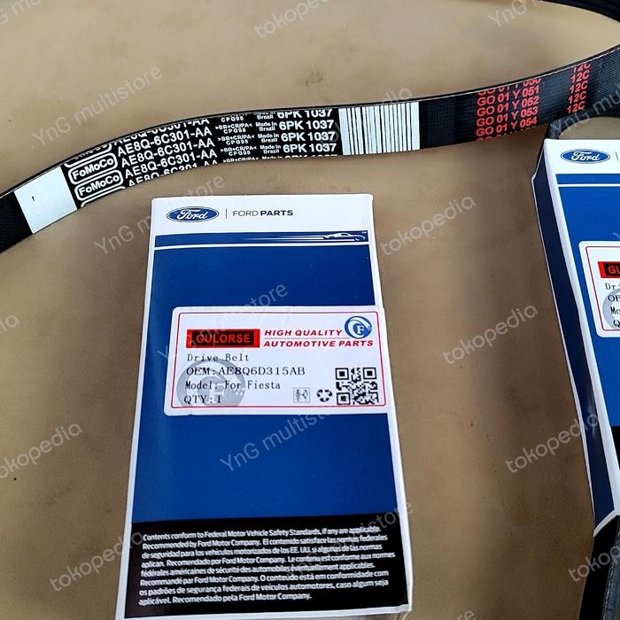 FAN BELT FORD FIESTA DRIVE BELT FORD FIESTA V-BELT FORD FIESTA KUALITAS TERBAIK