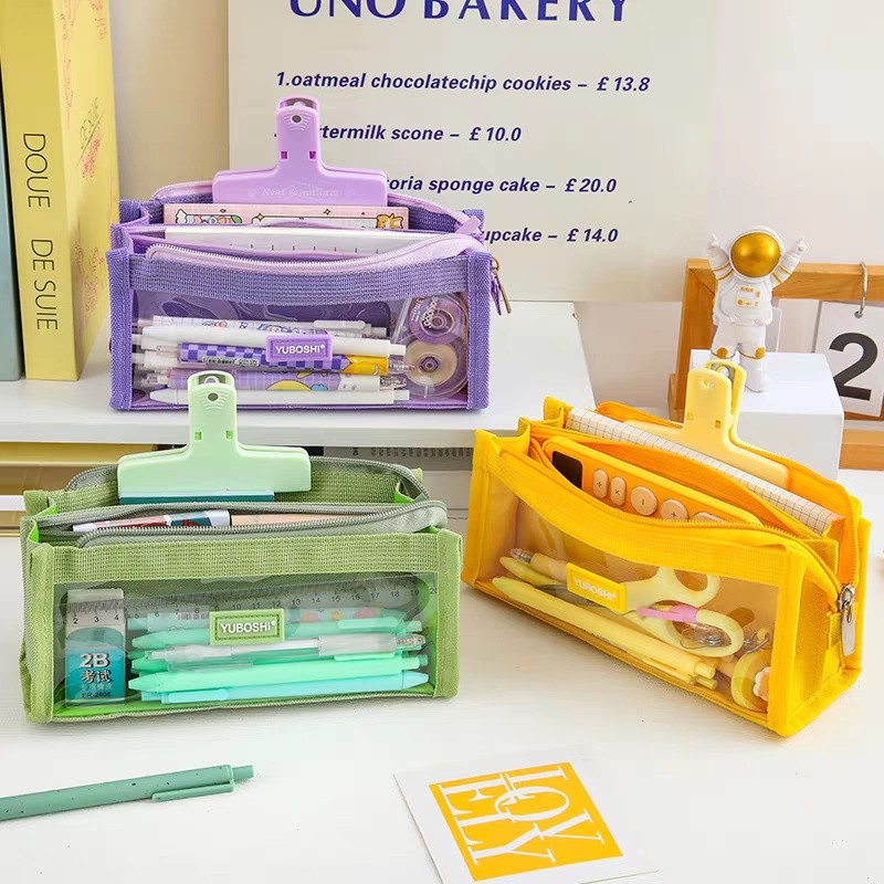 

GROSIRAN OMYGOOSE TEMPAT PENCIL / KOTAK PENSIL 6 LAPIS KAPASITAS BESAR / POUCH TRANSPARANT / KOTAK