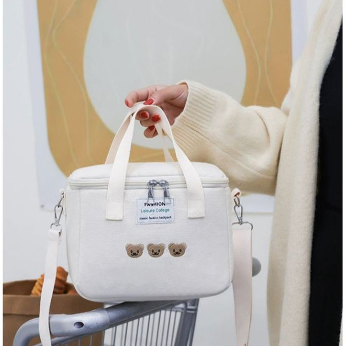 TAS SUSU BAYI RANTANG MAKANAN TAS PERLENGKAPAN BAYI COOLER BAG ASI BERUANG