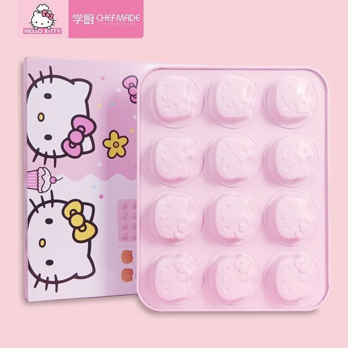 

Chefmade Hello Kitty 12Cup Non-Stick Cake Pan 32.6X25.8X2.8Cm Cetakan