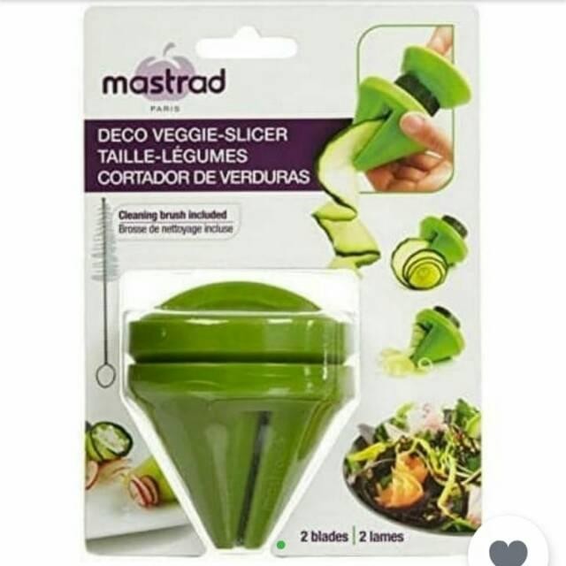 

Mastrad Veggie Deco Slicer 2 Blades 2 Lames Green Pemotong Tipis Halus