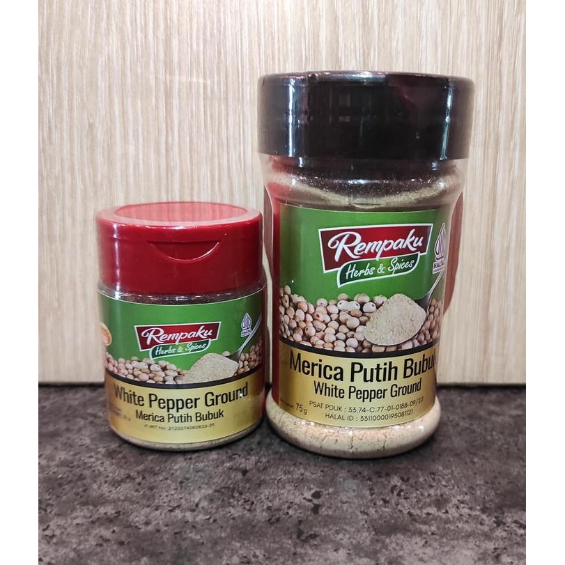 

Rempaku White Pepper Ground / Merica Putih Bubuk Halal