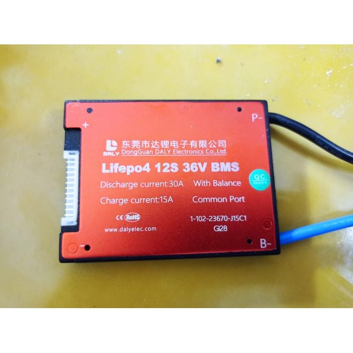 Daly Bms 36 Volt 12S Lifepo4 20A 30A 40A 60A 80A 100A Common Port