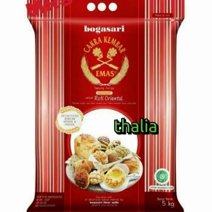 

Terlaris Cakra Kembar Emas (Cke) Oriental 5Kg Tepung Protein Tinggi U/ Roti Dll