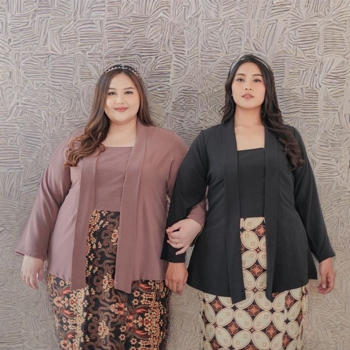PREMIUM Bigissimo - Kenisah Kebaya Kutubaru Atasan Blouse Pesta Bigsize Jumbo