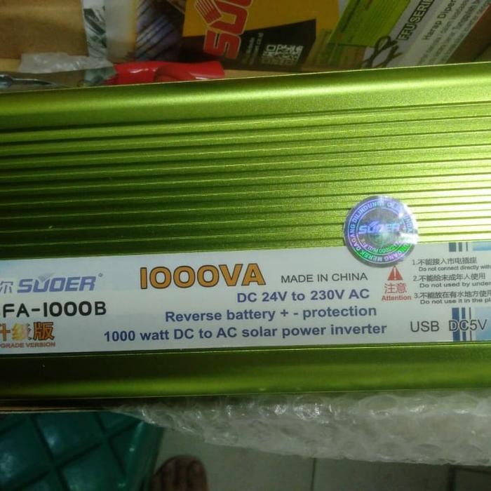 POWER INVERTER 1000 WATT 24 VOLT ( 1000W / 24V ) SDA MERK SUOER
