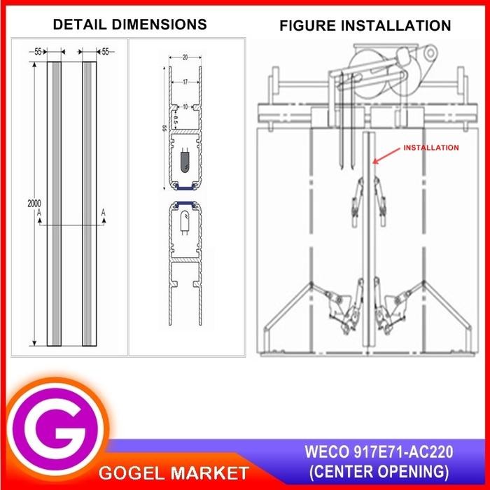 WECO LIGHT CURTAIN ELEVATOR 917E71/DOOR SENSOR LIFT/DOOR SAFETY