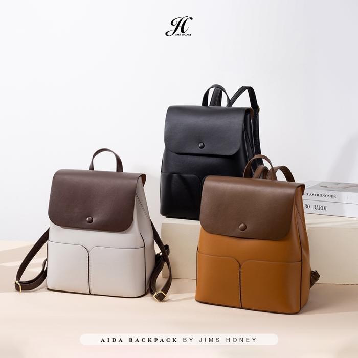 Jims Honey - Aida Backpack - Tas Ransel Wanita Kulit Sekolah